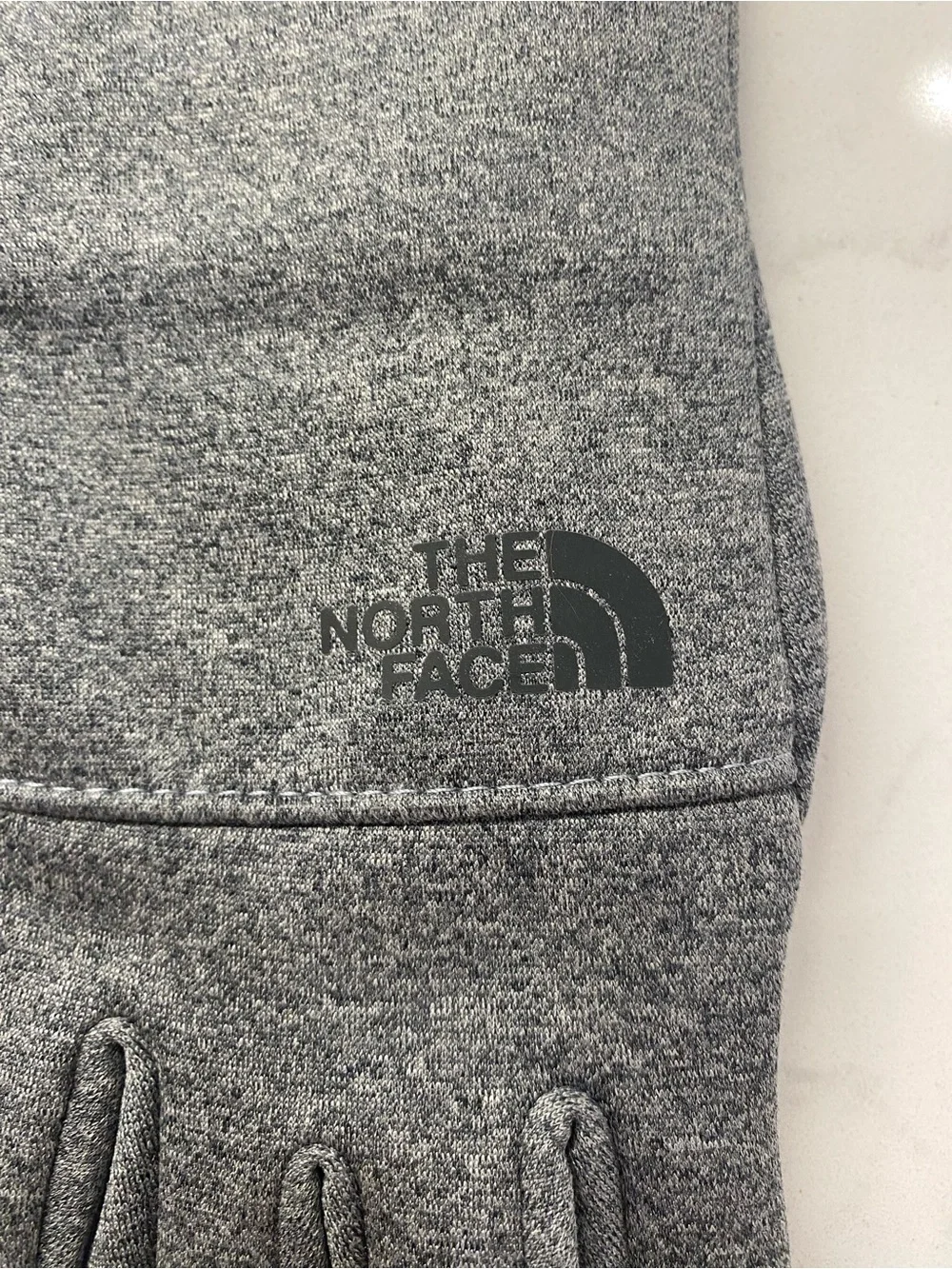 THE NORTH FACE ETIP RECYCLED GLOVE TNF MEDIUM GREY HEATHER UNISEX SIZE S - EUC ✨